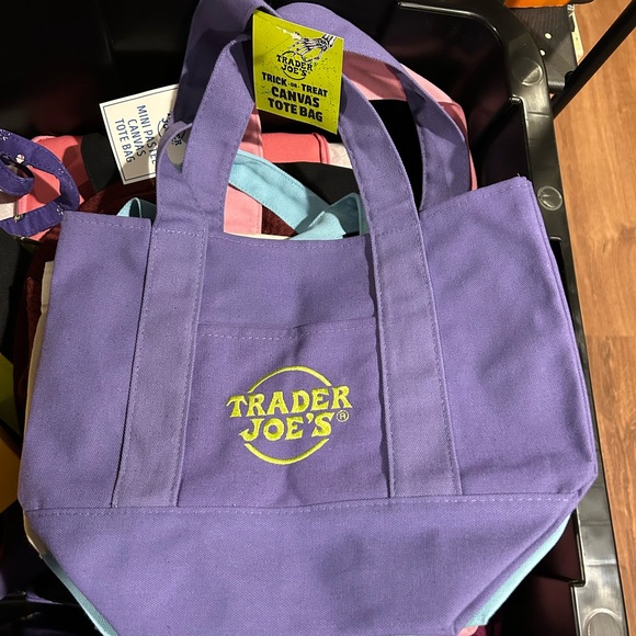 trader-joe-s-bags-purple-trader-joes-canvas-mini-tote-bag-poshmark